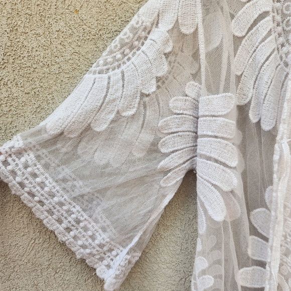 AVIDLOVE Women's Cardigan Medium Lace Embroidered Asian Inspired Fairycore - Picture 6 of 11